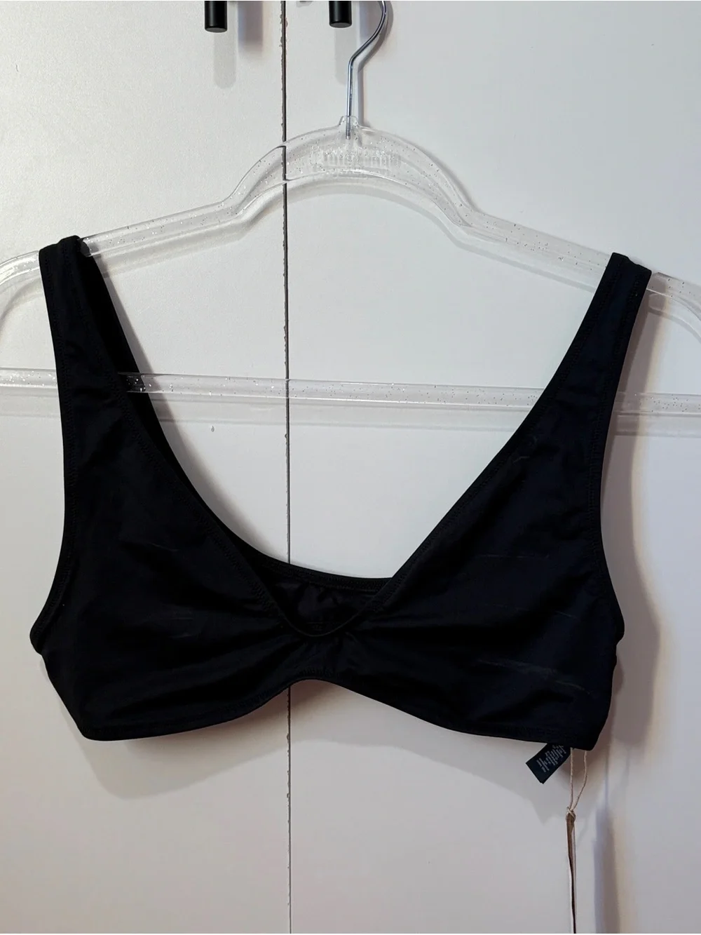 SKIMS Signature Swim Plunge Triangle Top | Onyx | L | NWT 🏷️